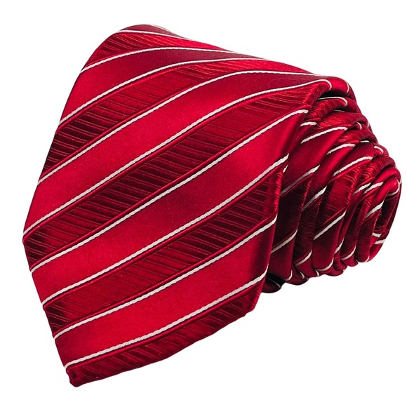 Donald J. Trump Other - Donald J Trump Necktie Mens 61" Red Striped Silk Signature Collection Power Tie